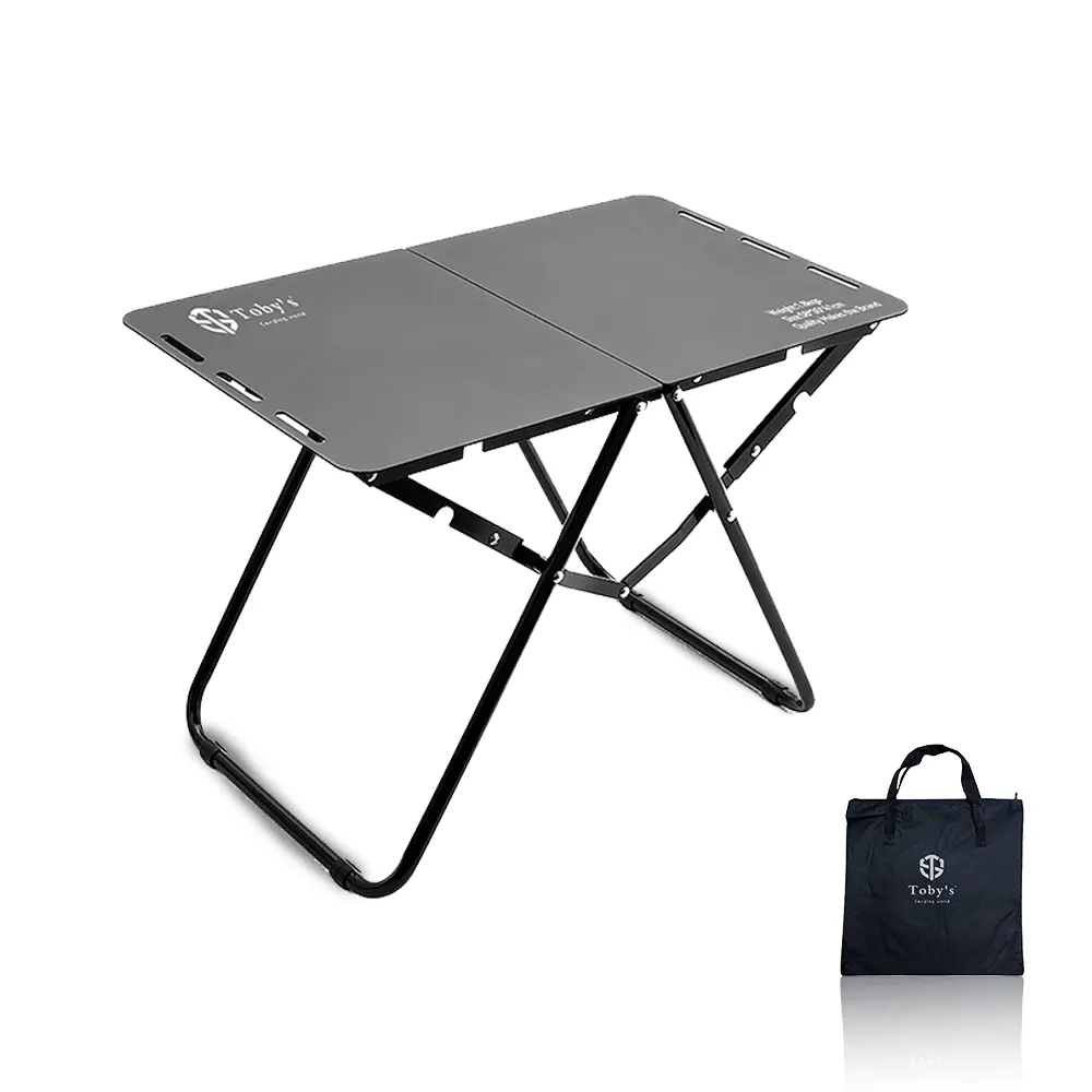 Tobys Set of 4 Folding Chairs With Folding Table - Lightweight Outdoor Camping Chair Table Set With Carry Bag Perfect For Outdoor - Image 3