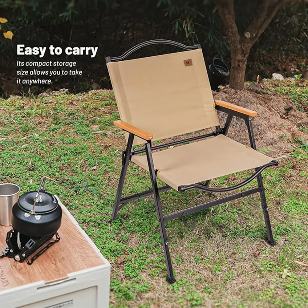 Tobys Set of 4 Folding Chairs With Folding Table - Lightweight Outdoor Camping Chair Table Set With Carry Bag Perfect For Outdoor - Image 4
