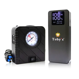 Toby's X20 (T66 Pro) Jump Starter With Compressor For Cars 16000mAh And 59.2WH Power Bank For Electronic Devices