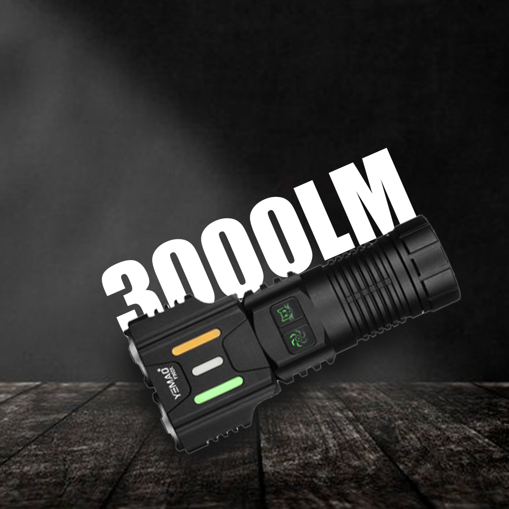 Toby's High-Power Multifunction Flashlight with 6*T6 Bulbs and COB Side Lights – Rechargeable Waterproof and Ultra-Bright for Outdoor Use - Image 3