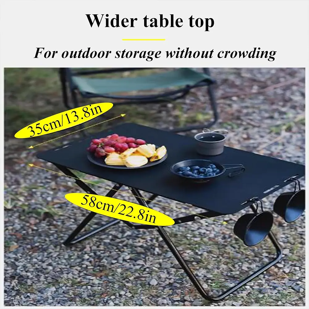 Tobys Set of 4 Folding Chairs With Folding Table - Lightweight Outdoor Camping Chair Table Set With Carry Bag Perfect For Outdoor - Image 8