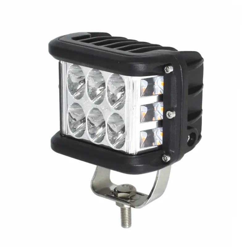 60W Side Shooter Amber White Work Light - Image 3