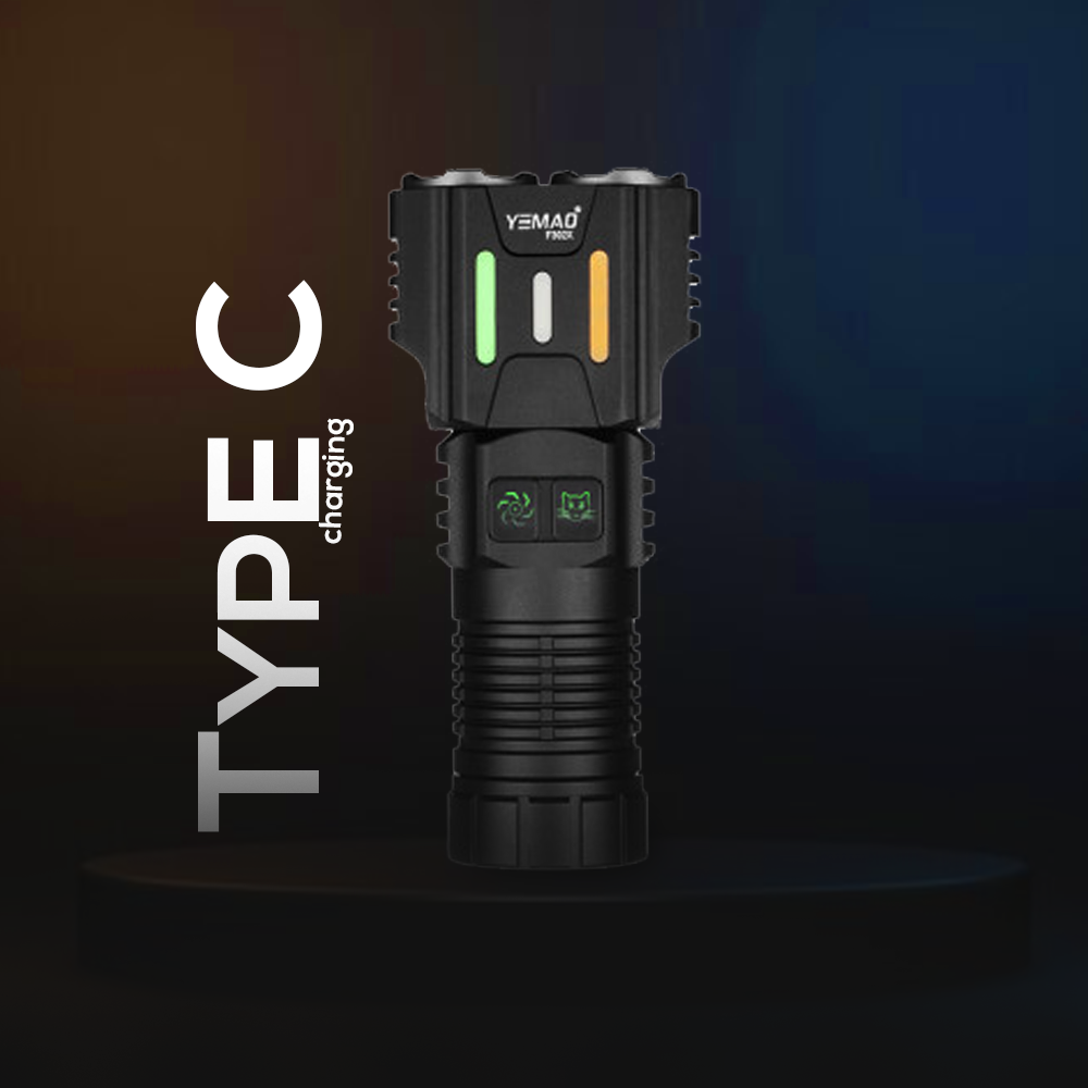 Toby's High-Power Multifunction Flashlight with 6*T6 Bulbs and COB Side Lights – Rechargeable Waterproof and Ultra-Bright for Outdoor Use - Image 6