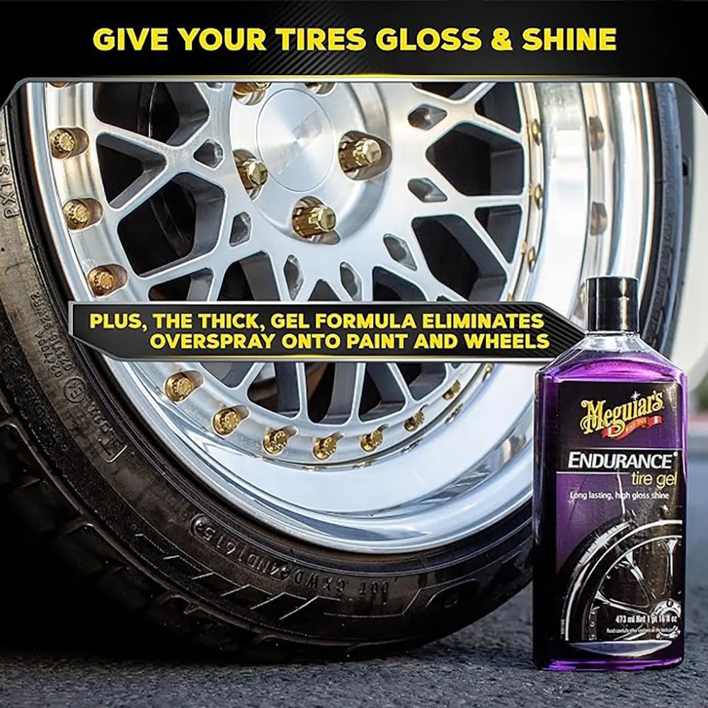 Meguiar's Endurance Tire Gel, Premium Tire Gel for a Lasting Glossy Shine - 16 Oz Bottle, PURPLE - Image 3