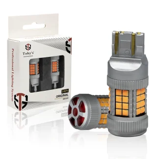 Tobys Super Bright Low Power 7443 40SMD LED Bulbs with 3030 Chip replacement for Back Up Reverse Brake Lights (Yellow)