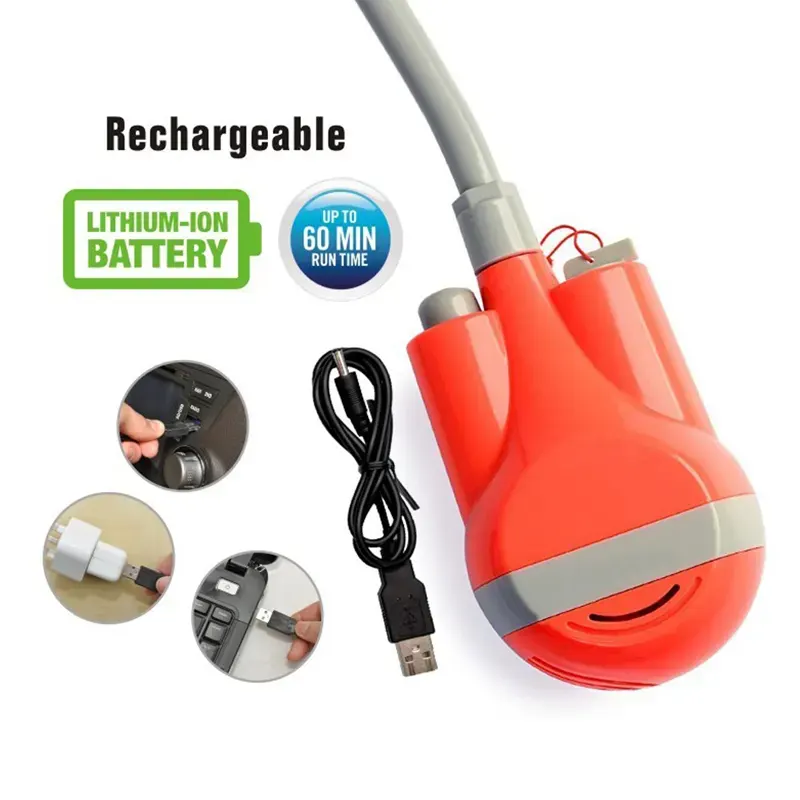 High Pressure Outdoor Portable Shower Rechargeable Water Pump, Compact, Lightweight with Long-Time Performance - Image 3