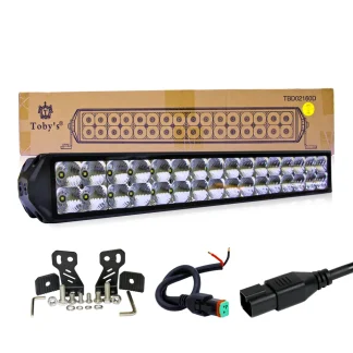 LED Bar Light, Toby's New 20" 160W Double Row Spot LED Light Bar Driving Lamp LED Work Light IP68 Waterproof for Off Road Truck Car ATV SUV Boat