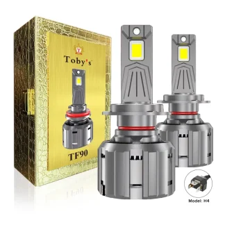 Tobys TF90 H4 2 Pieces Car LED Headlight Original 90W/piece Power 9000/piece Lumens With Color Temperature 6500K
