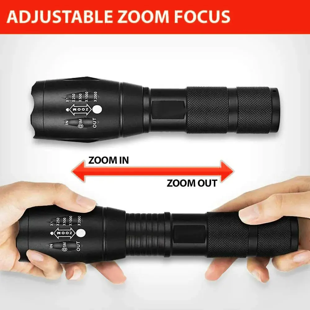 Toby's New Torch with 1000 Lumen Small LED Torch, Battery Powered Bright Torches, Zoom Flashlight can Long Shot and Floodlight - Image 7