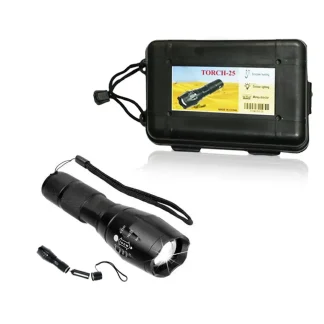 Toby's New Torch with 1000 Lumen Small LED Torch, Battery Powered Bright Torches, Zoom Flashlight can Long Shot and Floodlight