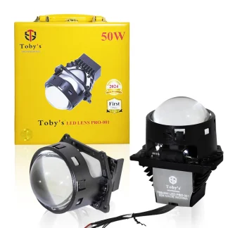 Tobys Lens Pro-001 3 Inch Bi LED Projector Headlight with 100watts/Pair Power and 5500K Color Temperature