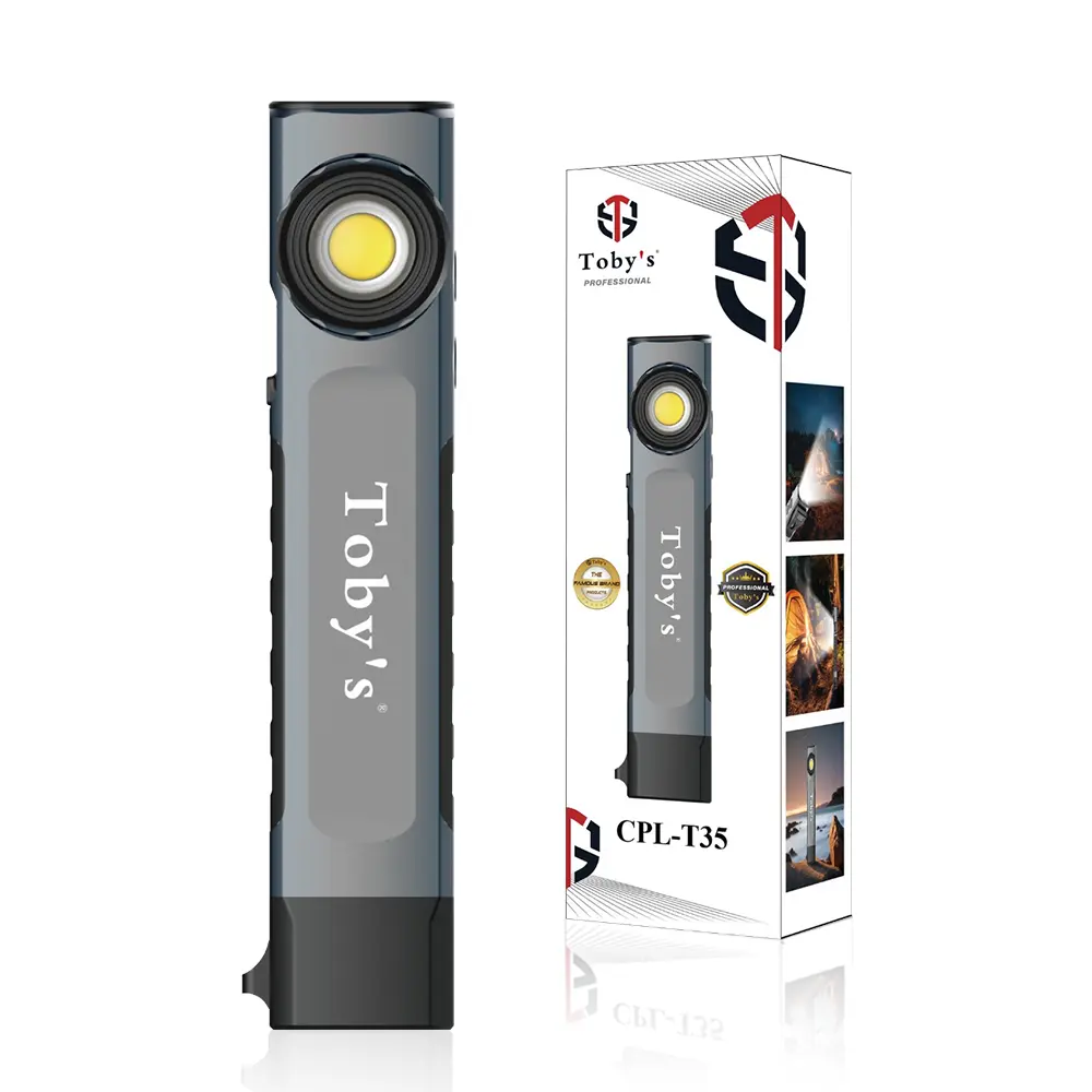 Tobys CPL T35 Rechargeable Work Light 750 Lumens 1500 mAh Battery Power Ultra-Thin Spot & Flood Flashlight